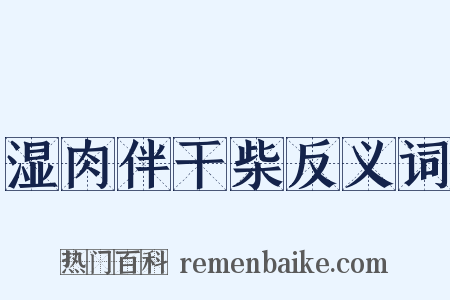 湿肉伴干柴反义词是什么意思的图片